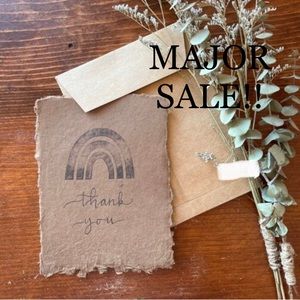 Set of ten MAJOR SALE!! Handmade Thankyou Cards